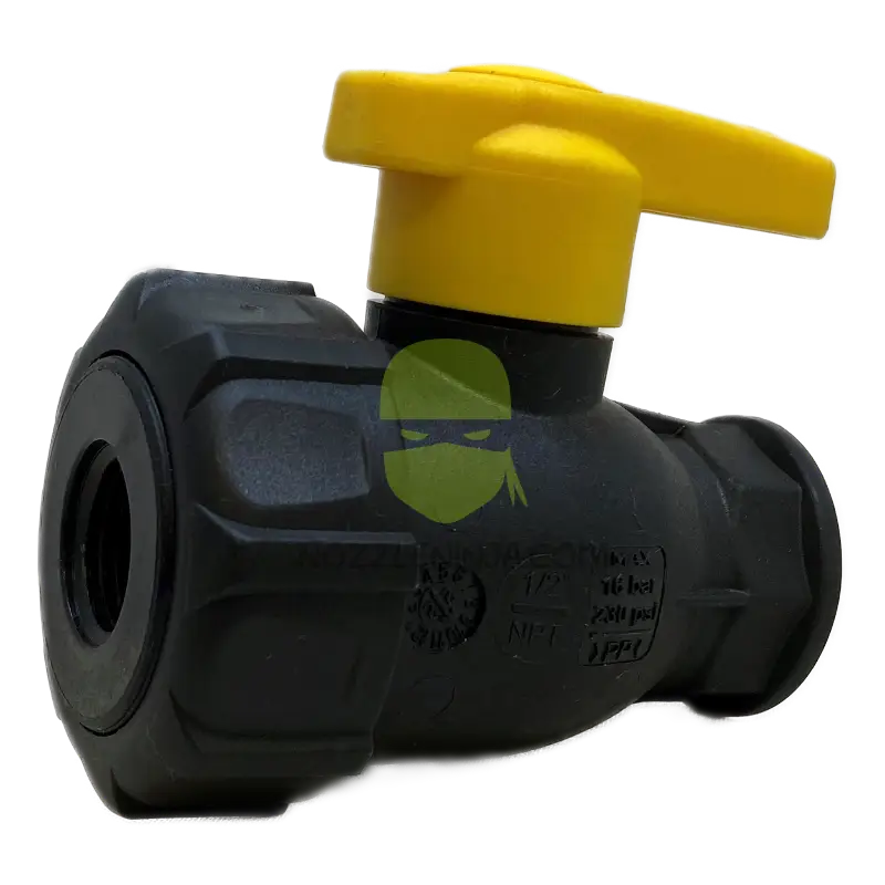 0.5’’ Female Npt Single Union Ball Valve 232 Psi Teflon Seals