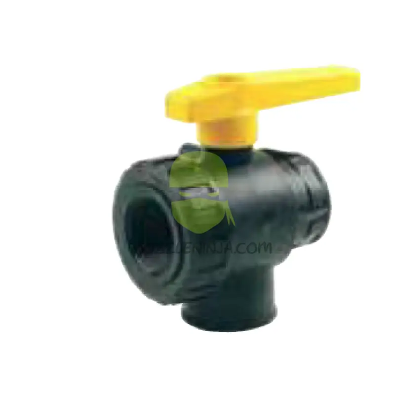 1.0 Inch Single Union Ball Valve 3-Way 232 Psi Teflon Seals
