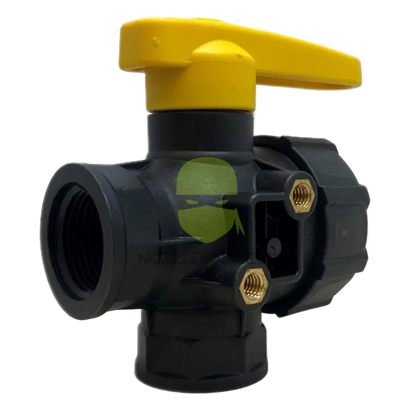 1.0’’ Npt 3-Way Single Union Ball Valve 232 Psi Teflon Seals On/Off/On