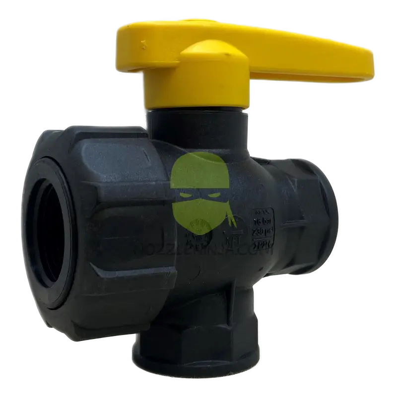 1.0’’ Npt 3-Way Single Union Ball Valve 232 Psi Teflon Seals On/Off/On