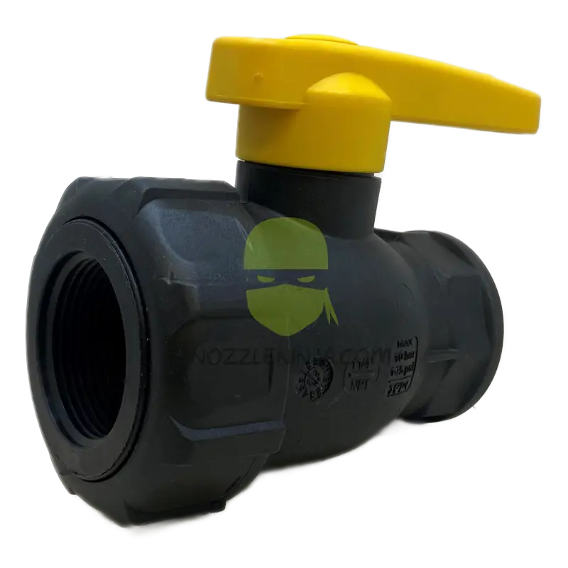 1.25’’ Female Npt Single Union Ball Valve 150 Psi Teflon Seals