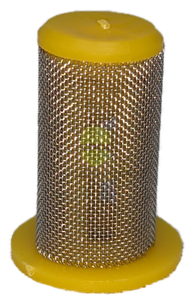 Tip Strainer 80 Mesh Flanged Yellow  ISO Poly/Stainless