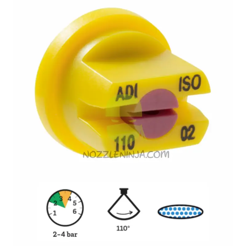 Ceramic Adi Low Drift 110Deg Anti Ceramic Yellow.20Gpm Tip Only Nozzle Broadcast