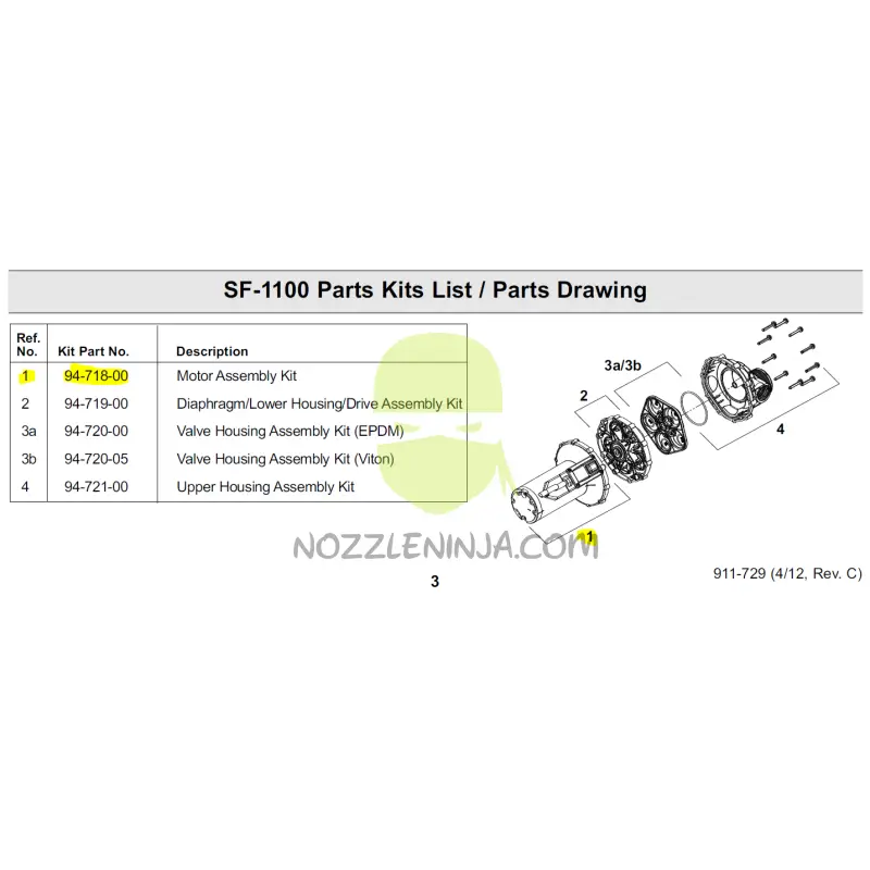 Motor Kit For 12V Transfer Pump