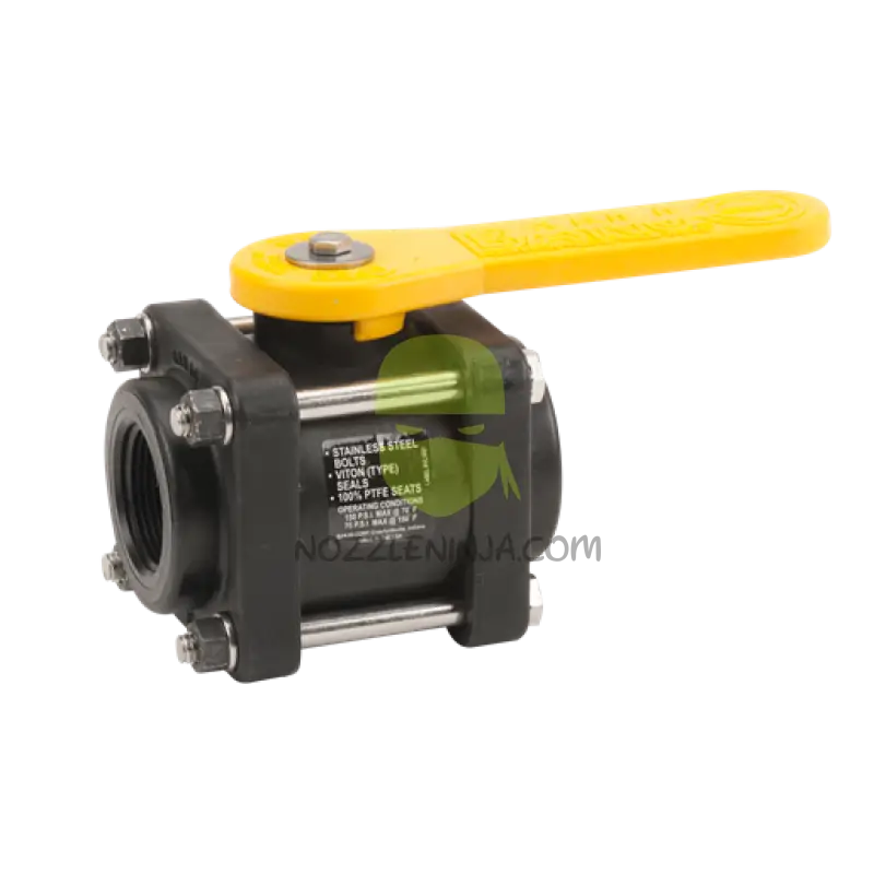 V125Fp 1.25’’ Fpt Full Port 4 Bolt Ball Valve Banjo Threaded Manual