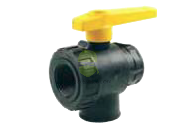 0.75 Inch Single Union Ball Valve 3-Way 232 Psi Teflon Seals