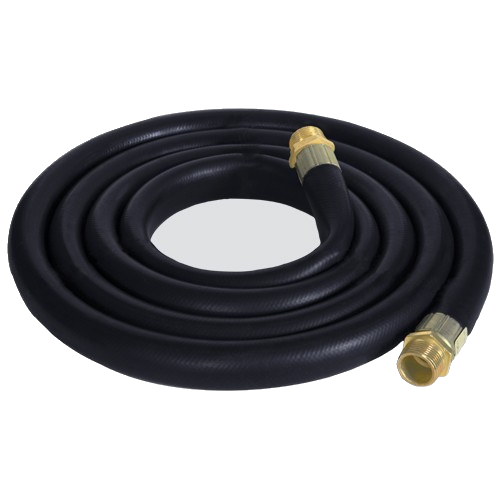 1" Black 12ft Long Chem Pump Hose Assembly