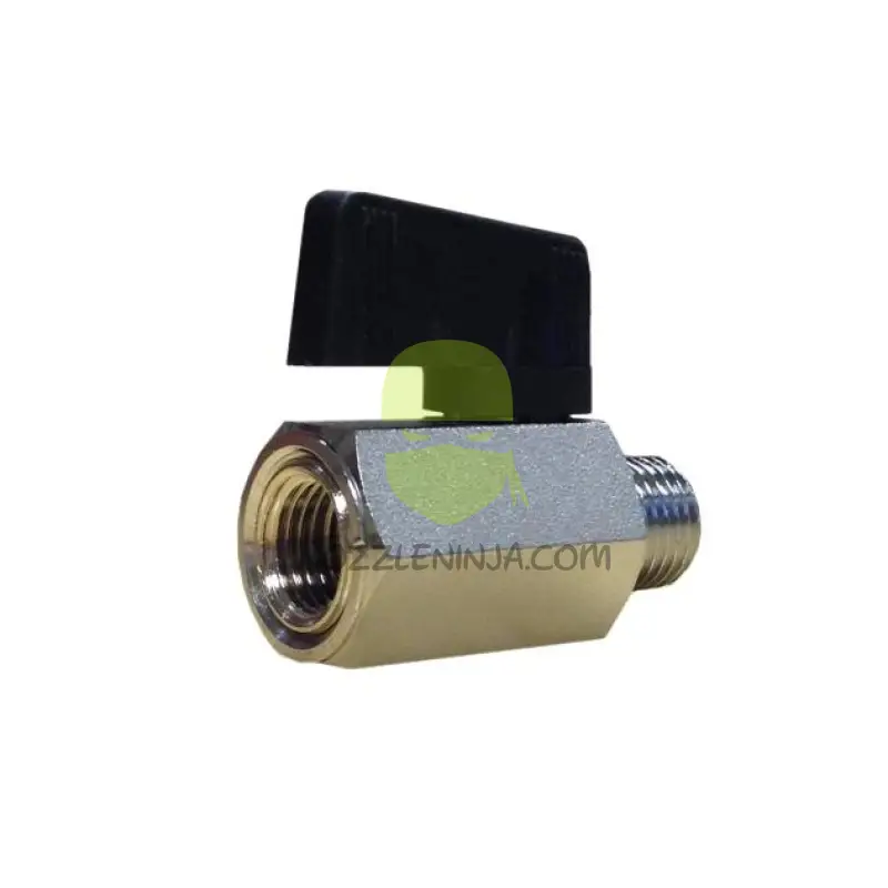 1/4 Fpt To Mpt Plated Brass Ball Valve 300 Psi Nozzle Accessory