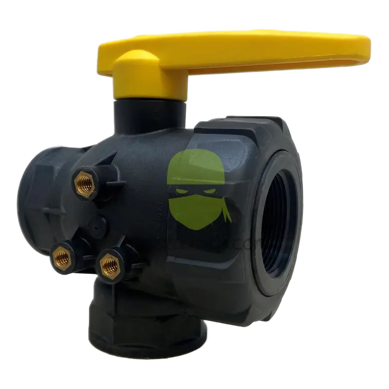 1.5’’ NPT 3-Way Single Union Ball Valve 150 PSI Teflon Seals ON/OFF/ON Valve