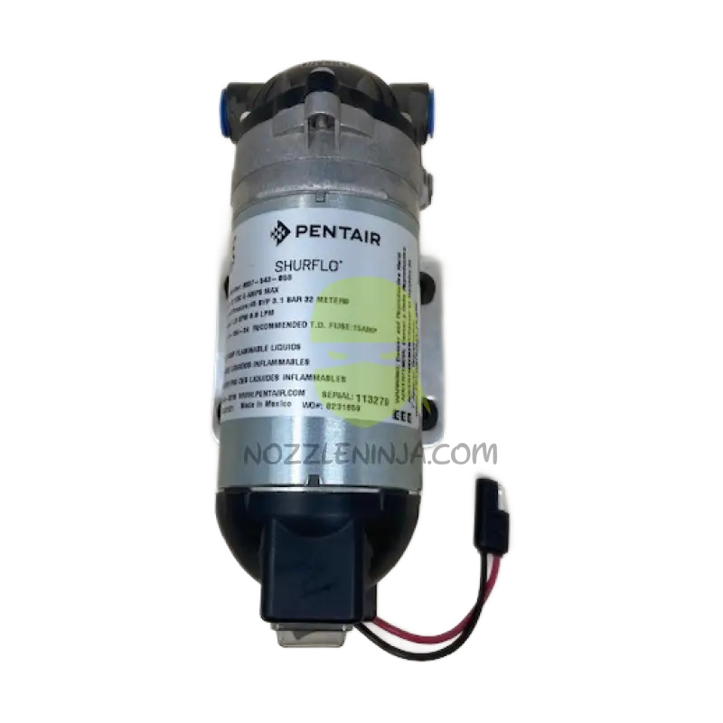 12 VDC Diaphragm pump 1.8 GPM 3/8 NPT Female 45 PSI Internal Bypass 2 Wire Connector and Manual On/Off Switch Electric