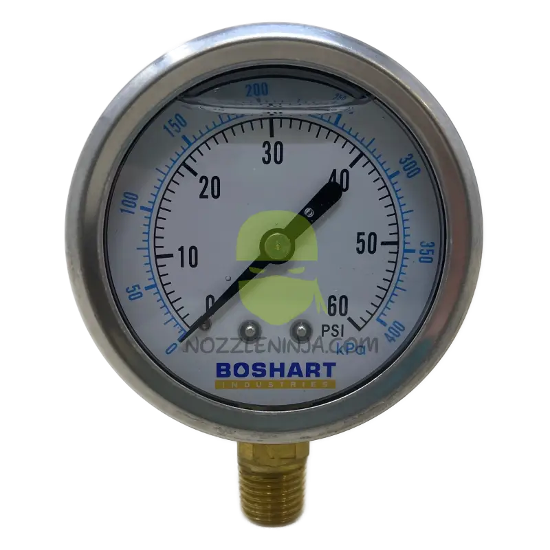 2-1/2’’ 60 Psi Liquid Gauge 1/4’’ Mpt Plumbing