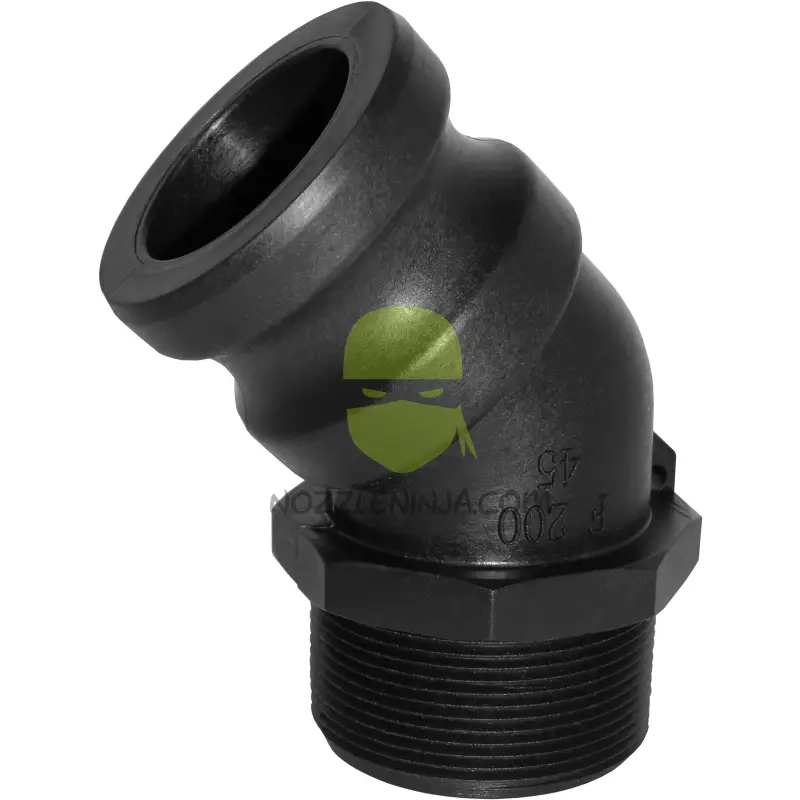 200F45-TM CAM LOCK (F45) 45 DEGREE 2’’ MALE ADAPTER X 2’’ MALE NPT Camlock