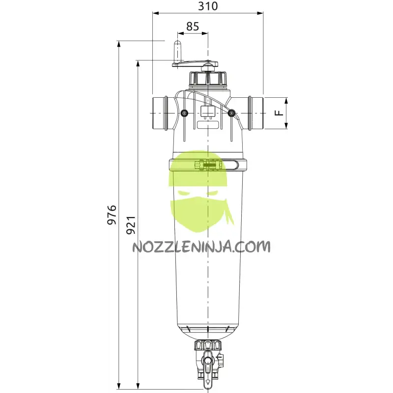 3’’ Manual Self Cleaning Filter With 100 Mesh Screen Strainer