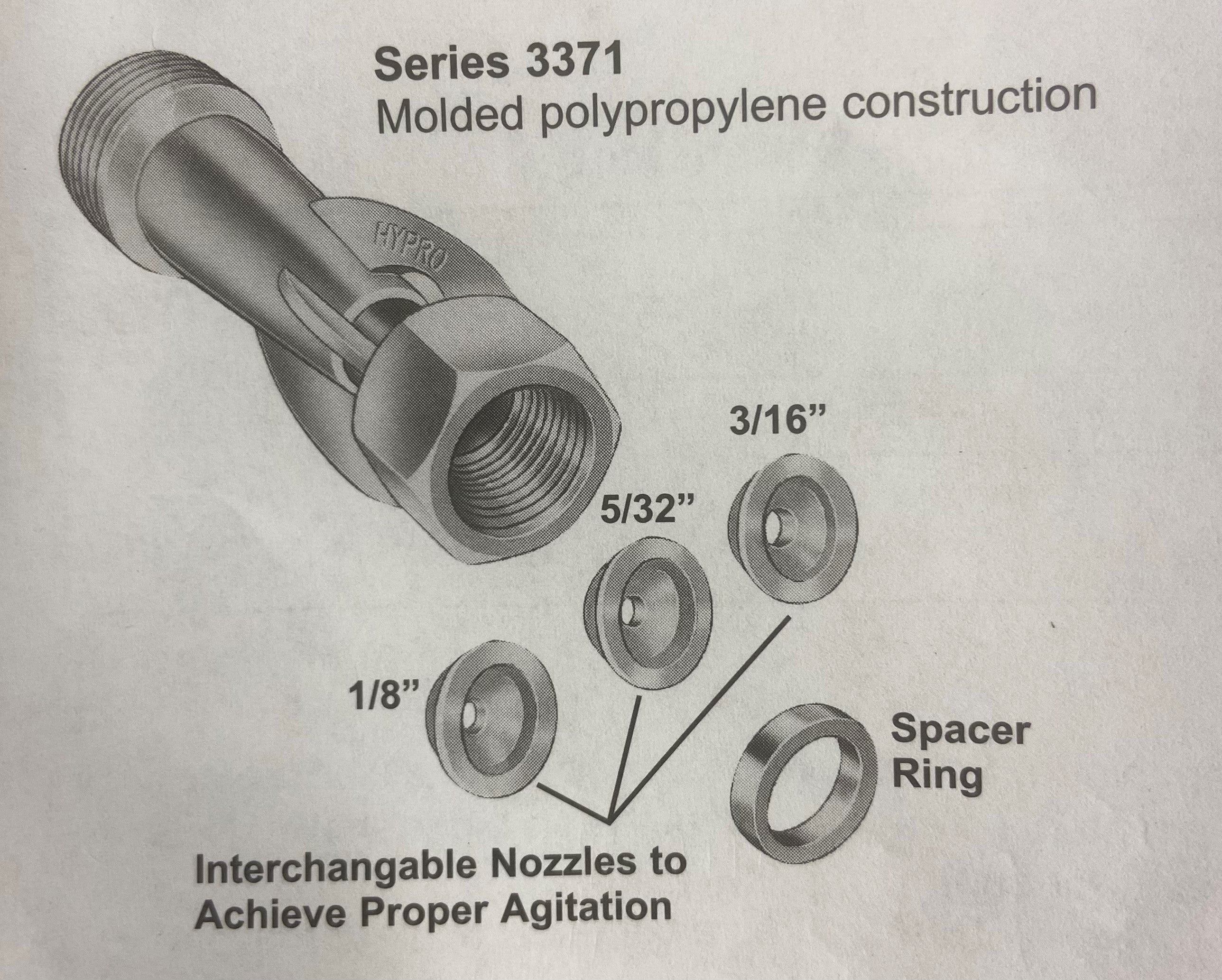 Agitation Jet 0.50 "NPTF X 0.75"" NPT M (3:4) Max Input-Output