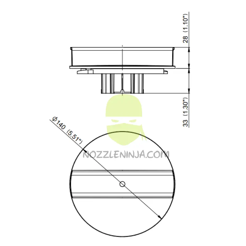3522000 - 4’’ (5.51’’) Lid With Labrynth Breather or Quarter Turn Vent for large lids-Mistral - Tank Accessory