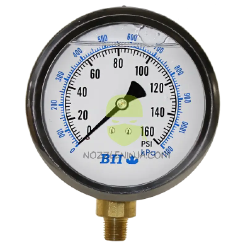 4’’ Liquid Filled Pressure Gauge Psi & Kpa Sprayer Performance