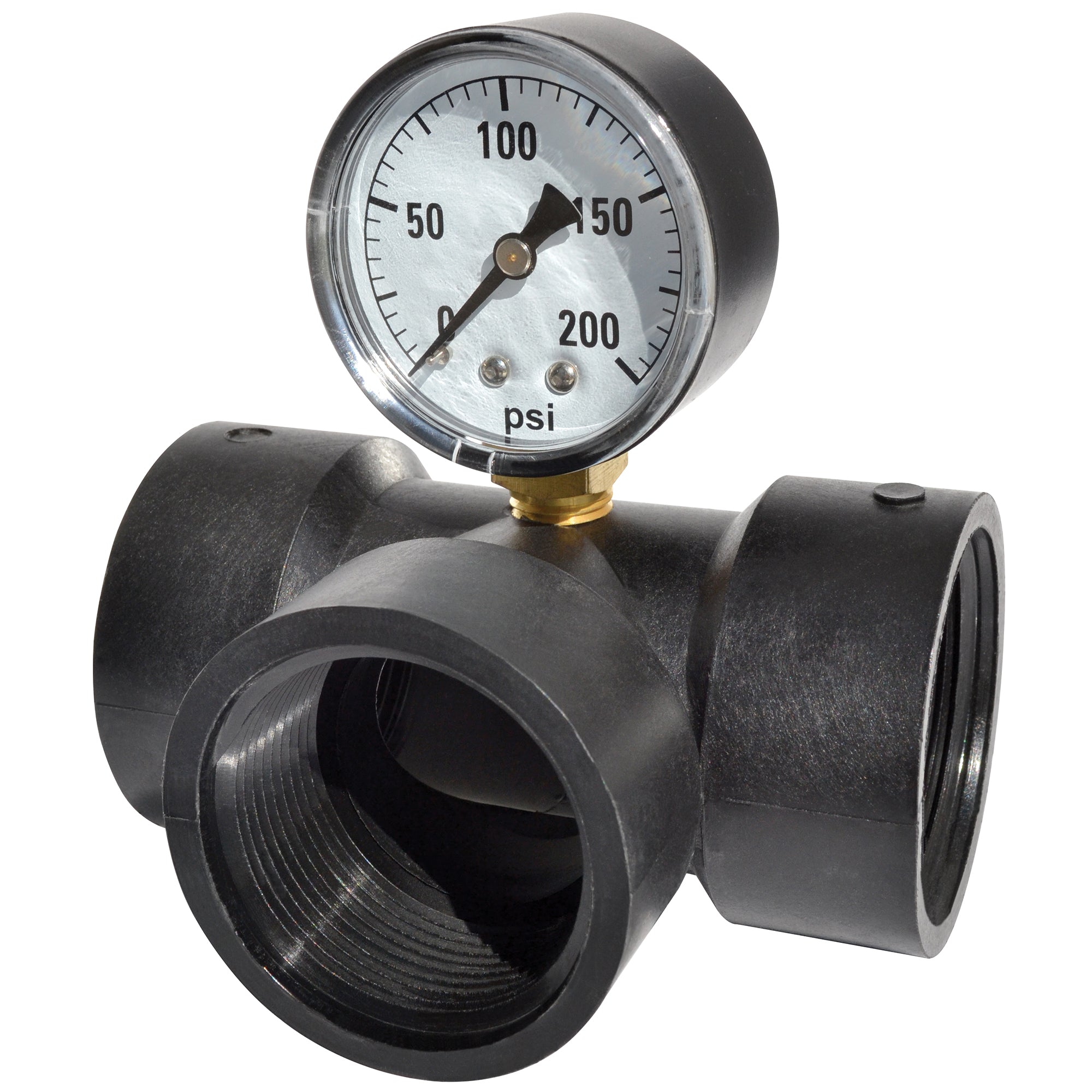 TT10014P-TM TEE 1" FEMALE NPT W/ 1/4" Gauge Port