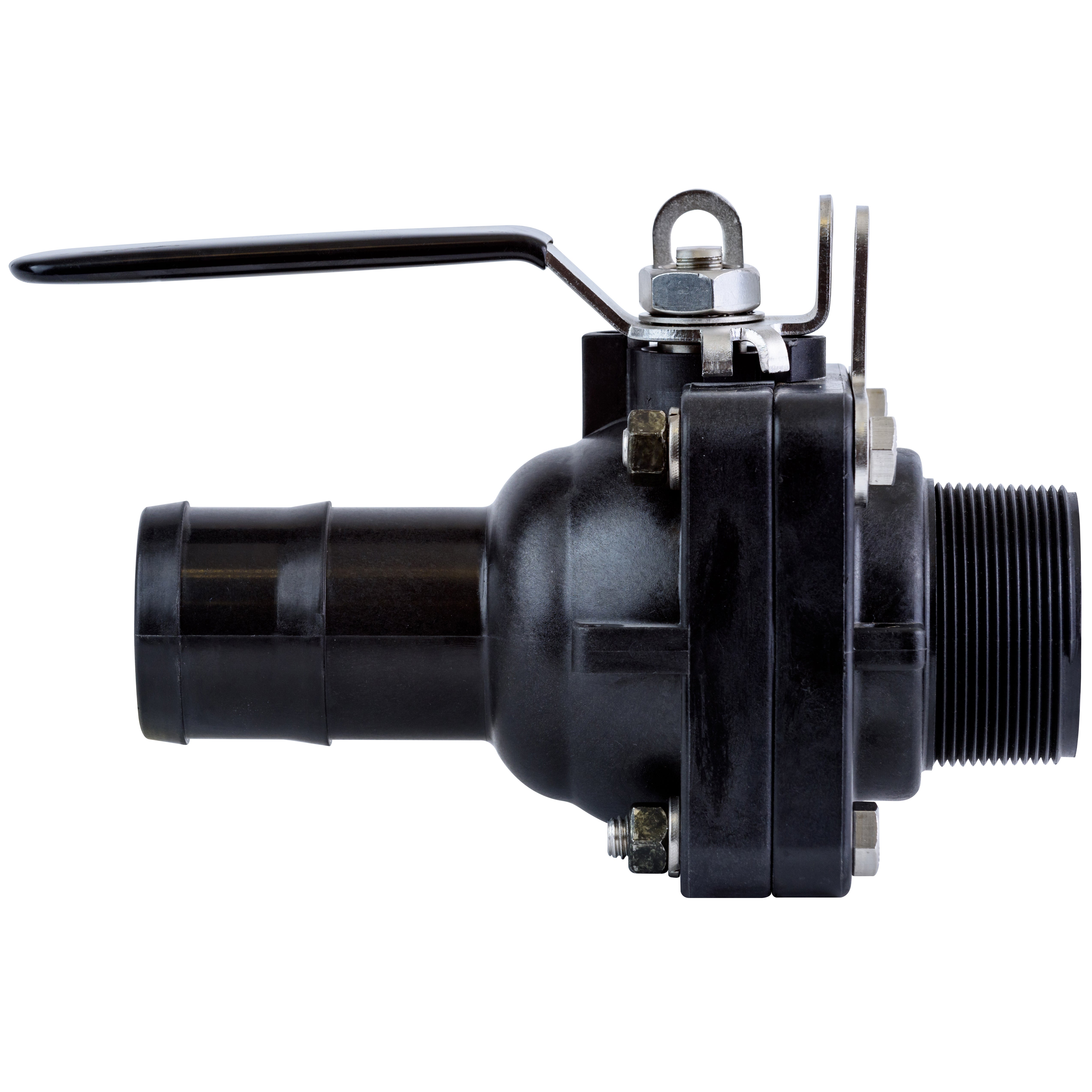 VSHBMT204HSFP-TM BALL VALVE SS SHORT SERIES FULL PORT 2" HOSE BARB X 2" MALE NPT