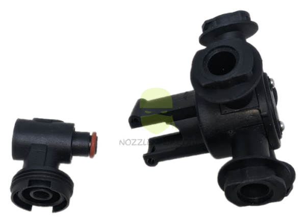 5-Way Combo-Rate Turret With Reversible Side Mount Check Valve Port Nozzle Accessory