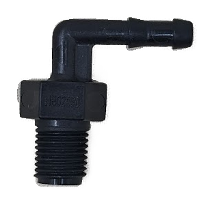 HB02590-TM ELBOW 1/4" MALE NPT X 1/4" HOSE BARB