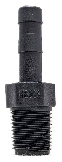 HB038-TM - COMBINATION NIPPLE 3/8" MALE NPT X 3/8" HOSE BARB