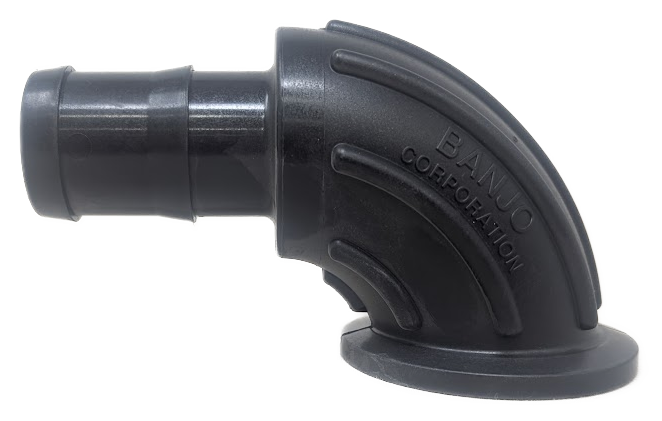 M200150BRBSWP90 Standard Port M200 Sweep 90deg to 1.5" Hose Barb Banjo
