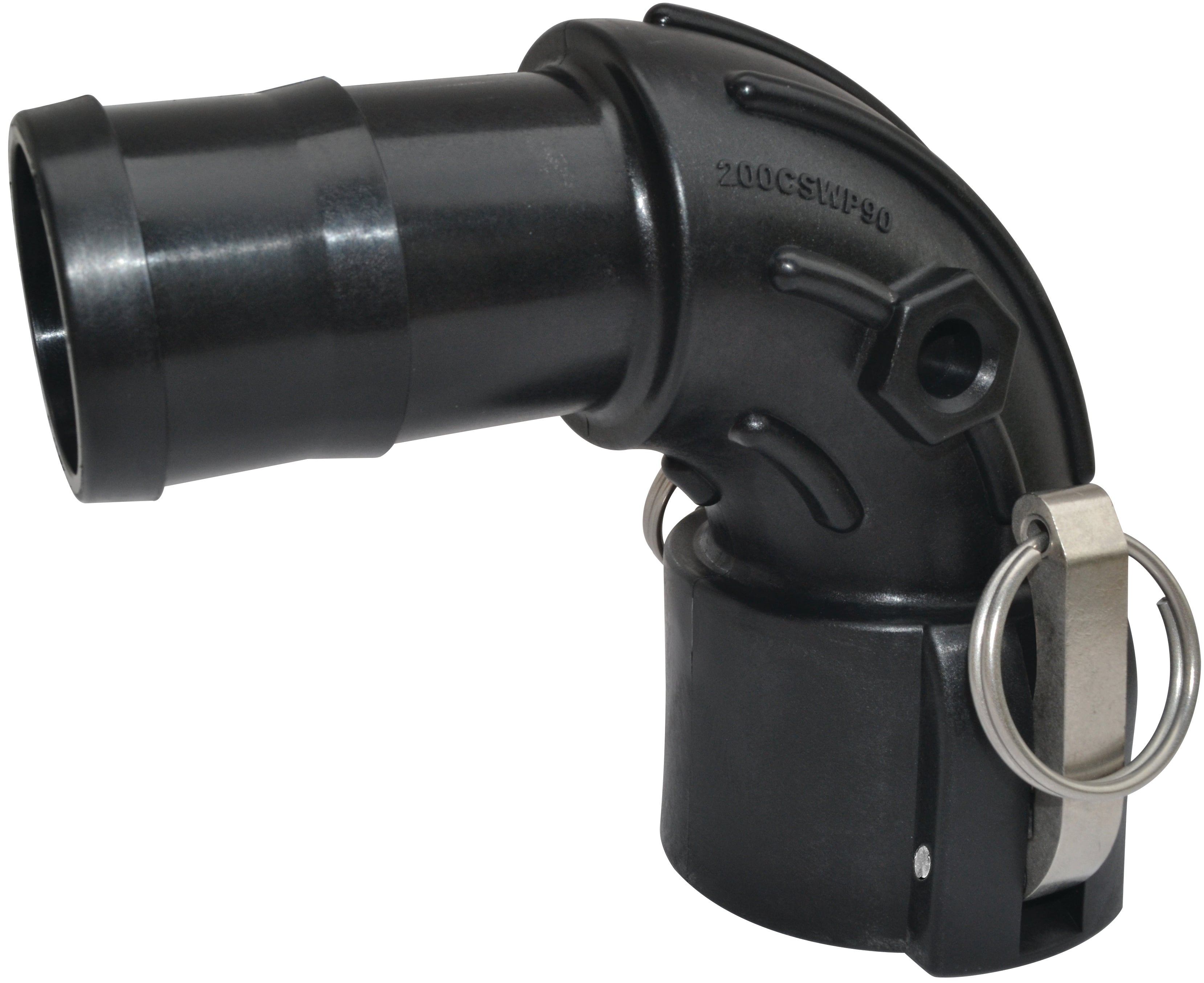 200CSWP90-TM SWEEP ELBOW 2" FEMALE COUPLER  X 2" HOSE BARB