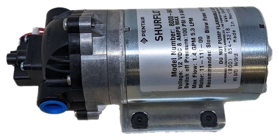 12vdc Demand Pump 1.4gpm 100psi 3/8" npt-Female (CLOSE-OUT)