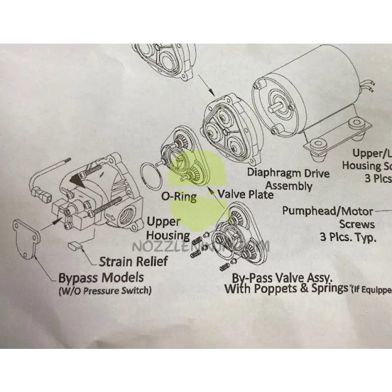 8000 Series Shurflo Outer/Upper Pump Housing Parts