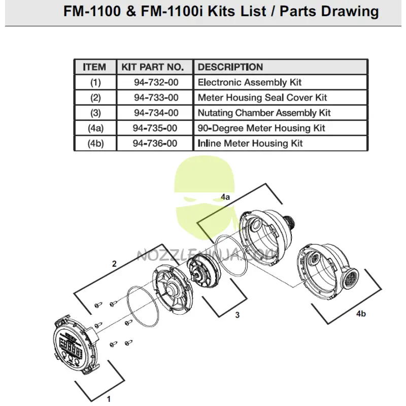Flow Meter Housing Seal Cover Oring And Screws 12V Transfer