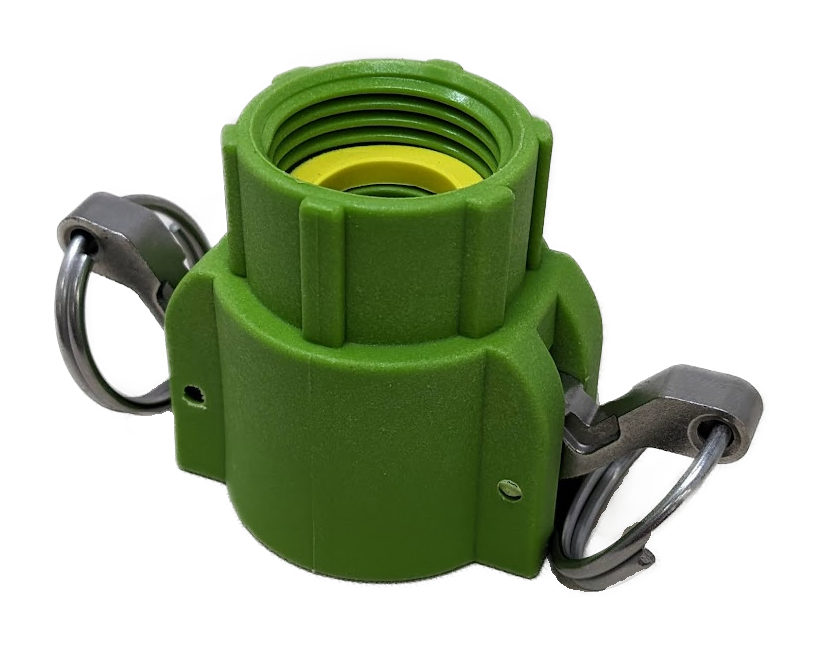 GLP075DG-TM CAM LOCK (D) GREEN 3/4" FEMALE COUPLER X 3/4" FEMALE GHT NO LOCK