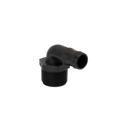 HB125/100-90 1-1/4" MPT x 1" HB Elbow Poly