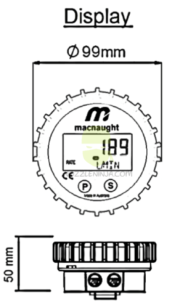 2.0" Oval Gear Flow Meter With Remote Display  4-200 GPM