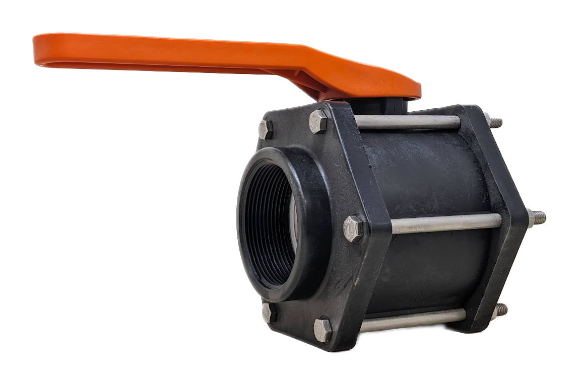 V300FPY-TM 6 BOLT BALL VALVE 3" FULL PORT WITH ORANGE HANDLE