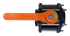 V300FPY-TM 6 BOLT BALL VALVE 3" FULL PORT WITH ORANGE HANDLE