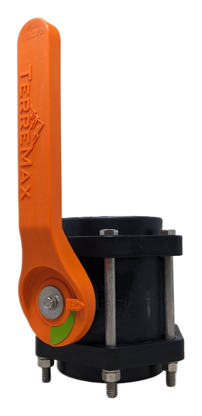V300Y-TM BALL VALVE 3" STANDARD PORT SIX BOLT W/ ORANGE HANDLE