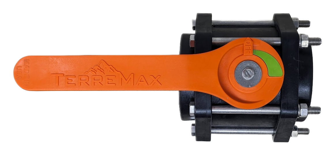 V300Y-TM BALL VALVE 3" STANDARD PORT SIX BOLT W/ ORANGE HANDLE