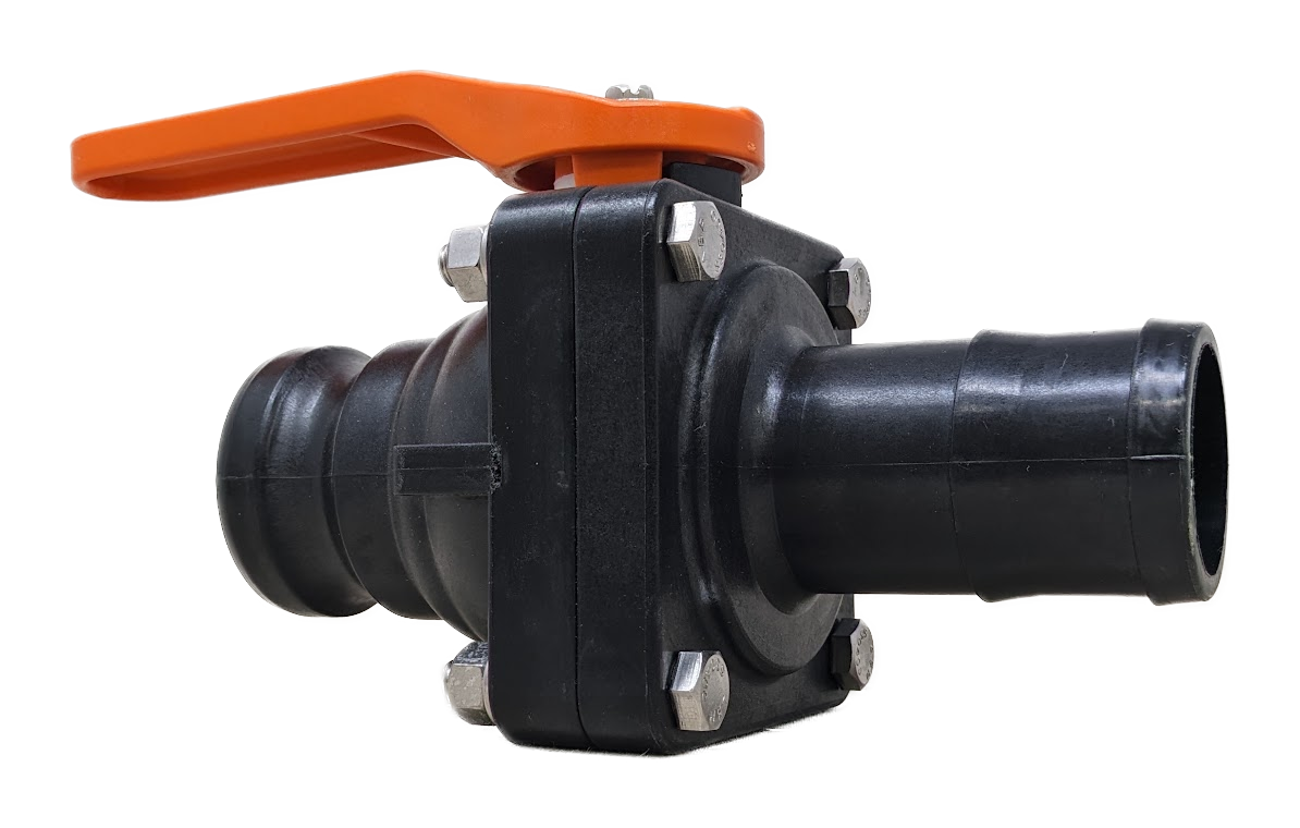 VSFHB204FP-TM - BALL VALVE SHORT SERIES FULL PORT 2" MALE ADAPTER X 2" HOSE BARB