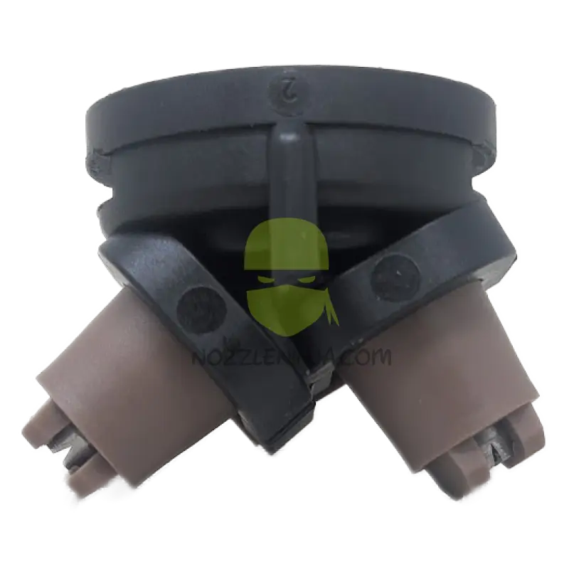 Dual Angle Max 30/50 Wilger Nozzles - DAM110-10 (ISO Light blue) Brown + Brown - Nozzle Broadcast