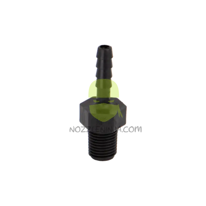 HB025 0.25’’ MPT to 0.25’’ Hose Barb Threaded Fitting