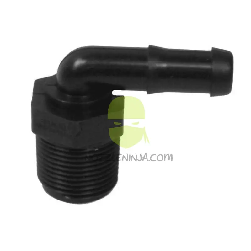 HB025/050-90 1/4’’ MPT x 1/2’’ HB Elbow Poly Threaded Fitting