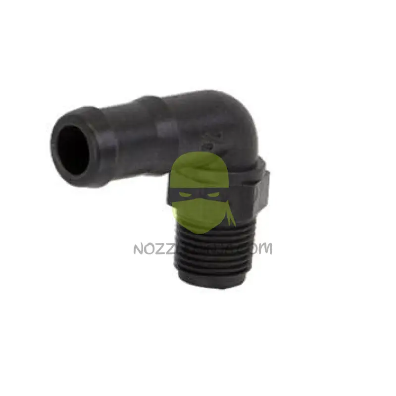 HB050/075-90 1/2’’ MPT x 3/4’’ HB Elbow Poly Threaded Fitting