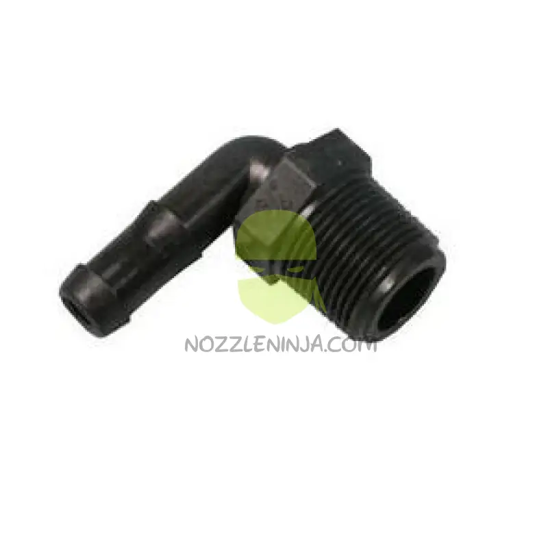 HB075/050-90 3/4’’ MPT x 1/2’’ HB Elbow Poly Threaded Fitting