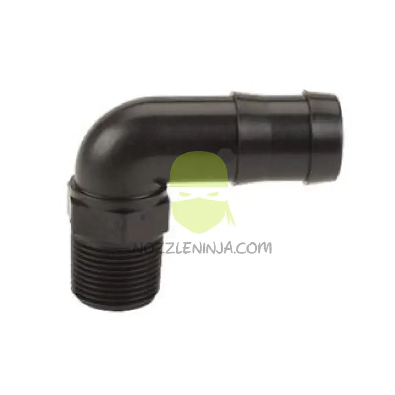 HB075/100-90 3/4’’ MPT x 1’’ HB Elbow Poly Threaded Fitting