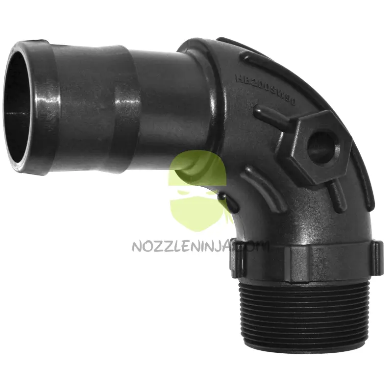 HB150SW90-TM - 1-1/2’’ MALE NPT X 1-1/2’’ HOSE BARB ELBOW - Threaded Fitting