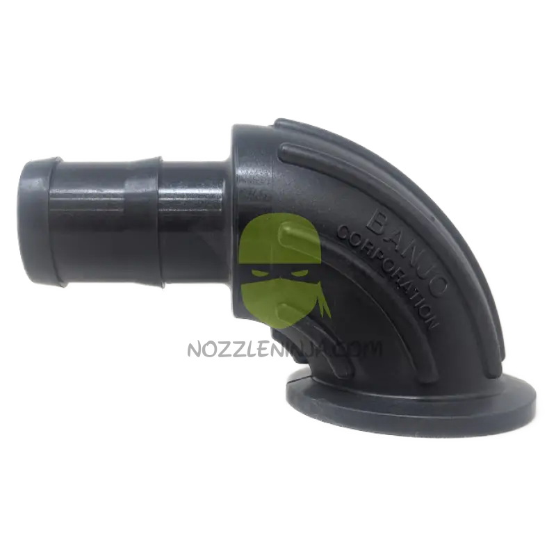 M200150BRBSWP90 - Standard Port M200 Sweep 90deg to 1.5’’ Hose Barb Banjo - Flange Fittings
