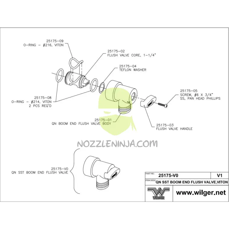 O-Ring Buna N #214 Viton Quick Nut Fitting