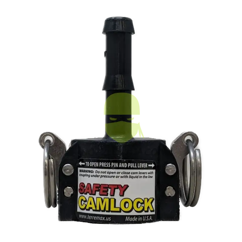 SAF050C-TM SAFETY CAM LOCK (C) 3/4’’ FEMALE COUPLER X 1/2’’ HOSE BARB Camlock