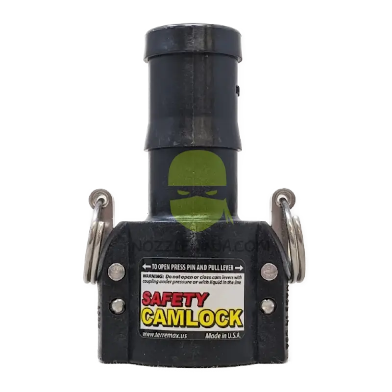 SAF125C-TM SAFETY CAM LOCK (C) 1 ’ FEMALE COUPLER X 1 1/4’’ HOSE BARB Camlock