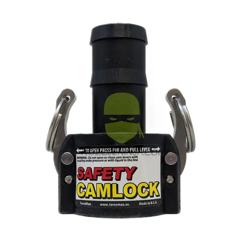 SAF150C-TM SAFETY CAM LOCK (C) 1 1/2’’ FEMALE COUPLER X 1 1/2’’ HOSE BARB Camlock
